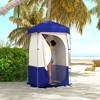 Outsunny Camping Shower Tent, Privacy Shelter with Solar Shower Bag, Removable Floor and Carrying Bag - 3 of 4