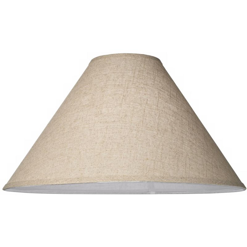 Springcrest Empire Lamp Shade Fine Burlap Large 6" Top x 21" Bottom x 13.5" High Spider Fitting with Replacement Harp and Finial, 3 of 7