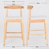 DSVIMOY Counter and Bar Stool Set Solid Wood Frame Upholstered Seat for Kitchen Island or Bar, Beige, 35"*9.25"*19.68" - 3 of 4