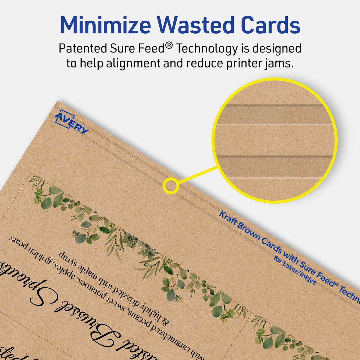 Avery Kraft Brown Tent Cards, 2-1/6" x 4" Rectangle - thumbnail 4