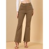 Allegra K Women's Vintage High Waist Long Bell Bottom Corduroy Pants - 3 of 4