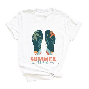 Simply Sage Market Women's Boho Summer Time Flip Flops Short Sleeve Graphic Tee - 1 of 4