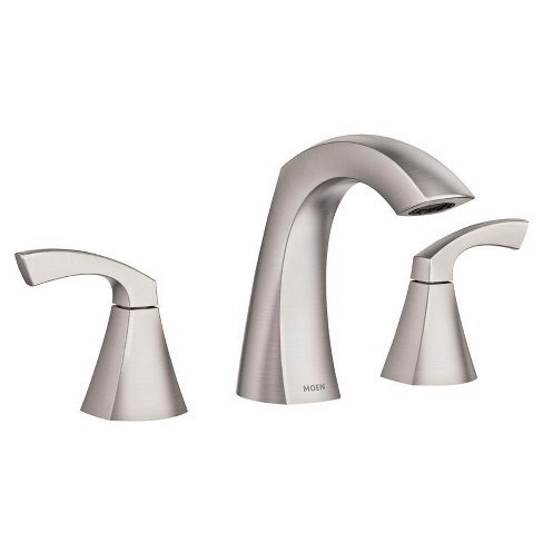 Moen Lindor Brushed Nickel Widespread Bathroom Sink Faucet 8 - 16 