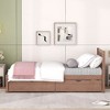 Modern Twin Size Platform Bed With 2 Drawers, Headboard And Footboard Wood Slats Support, No Box Spring Needed - 3 of 4