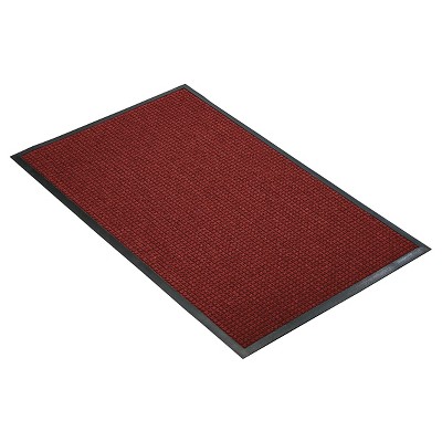 Red/Black Solid Doormat - (3'x5') - HomeTrax