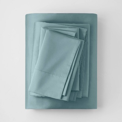 500 Thread Count Washed Supima Sateen Solid Sheet Set - Casaluna™