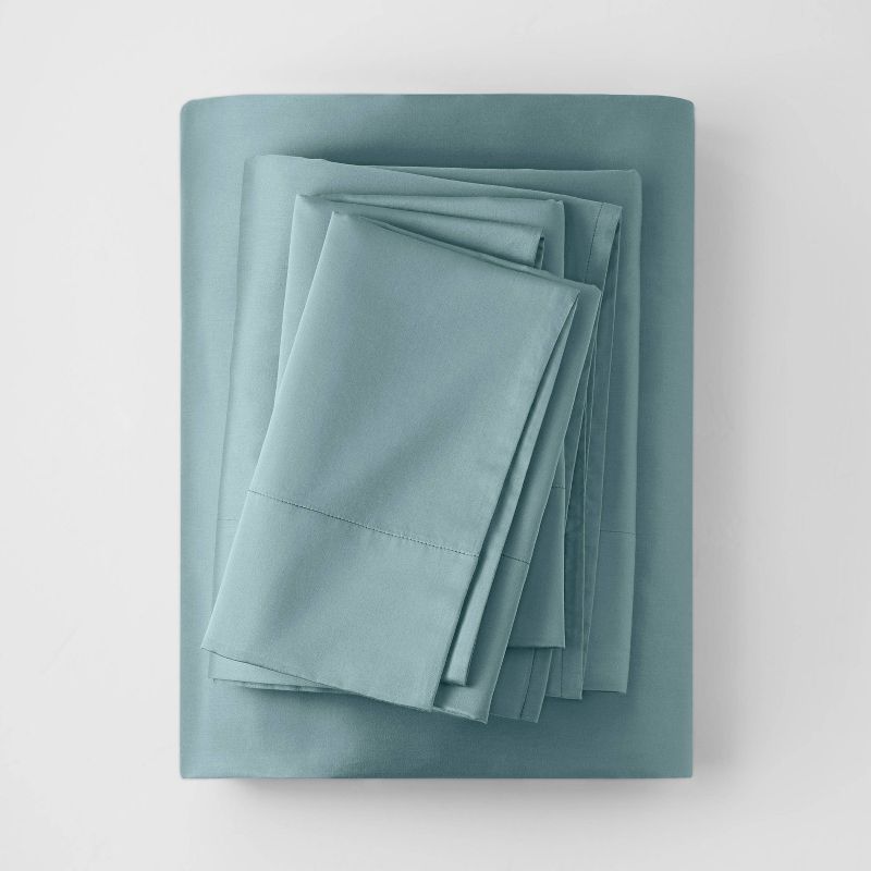 500 Thread Count Washed Supima Sateen Solid Sheet Set - Casaluna™, 1 of 11