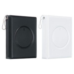 Unique Bargains PVC Material Hard Shell Key Chain Photocard Binder Album 4.3"x3.3" 2 Pcs - 1 of 4