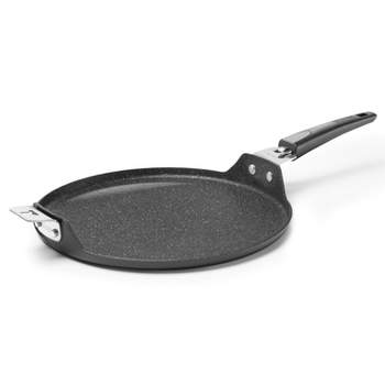 Starfrit 12.5-Inch Pizza Pan/Flat Griddle with T-Lock Detachable Handle.
