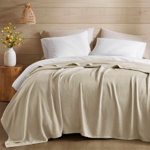 Luxury Bamboo Cotton Blanket – Oversized, Breathable, Jacquard Weave for All-Season, Eco-Friendly Comfort - 1 of 4