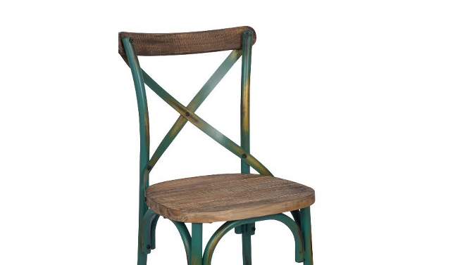 Zaire Side Dining Chair Antique Turquoise - Acme Furniture, 2 of 7, play video