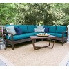 Leisure Made Augusta 5pc Wicker Sectional in Peacock Fabric - 2 of 4