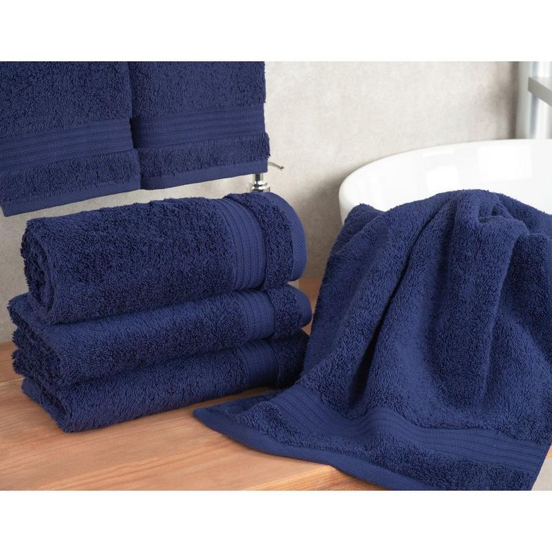 American Soft Linen Premium Quality 100% Cotton 4 Piece Hand Towel Set, Soft Absorbent Quick Dry Bath Towels for Bathroom, 2 of 7