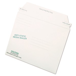 Quality Park Antistatic Fiberboard Disk Mailer 6 x 8 5/8 White Recycled 25/Box 64126 - 1 of 4