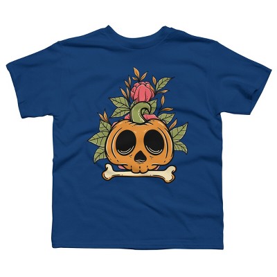 Boy's Design By Humans Halloween with Rose Illustration By rukurustudio T-Shirt