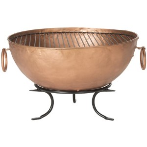 Bangkok Outdoor Fire Pit - PIT1005 - Copper/Black - Safavieh - 1 of 3