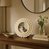 Decorative Round Scallop Picture Frame for Home Decor - Elegant Photo Frame for Tabletop Accent, Mantel, or Living Room Decor - 6.5", Ivory - 3 of 4
