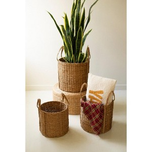 Natural Seagrass Baskets with Handles – Set of 3 by Kalalou - 1 of 4