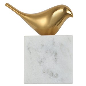 Uttermost Aga Gold Metal Wall Decor Set/3 - Modern Floral Motif Metal Art, Brass Finish,11x7x11 inches - 1 of 4