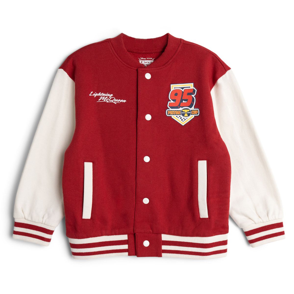 Disney Cars Fleece Varsity Bomber Jacket and Jogger Pants Outfit Set Toddler - thumbnail 2