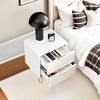 NicBex Modern Nightstand Bedside End Table with 2 Drawers & Metal Legs for Bedroom & Living Room - 3 of 4