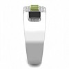 Slickblue Elegant Polished Stainless Steel Ring with Olivine Crystal and Clear Stones for Men, No Plating, Size 8-13 - 4 of 4