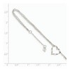 Black Bow Jewelry 14k Yellow or White Gold Open Heart Double Strand Anklet, 9-10 Inch - 2 of 4