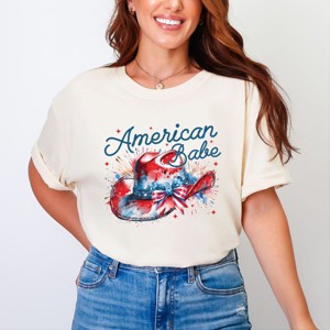 Simply Sage Market American Babe Cowboy Coquette Garment Dyed Tee - 1 of 4