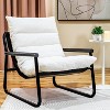Hooseng Modern Accent Chair, Fluffy Living Room Chair with Removable Cushion, Armchair Chairs With Metal Frame for Bedroom Balcony Reading Room - 4 of 4