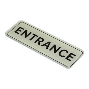 Unique Bargains Acrylic Self-Adhesive Smooth Home Business ENTRANCE Sign - 1 of 4