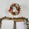 COZONY Pre-Lit Christmas Wreath & Garland Set, Artificial Lighted Decor for Door, Porch and Fireplace - 2 of 4