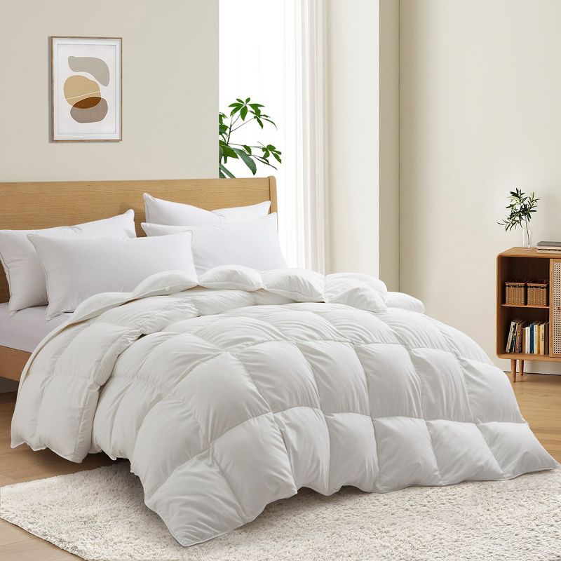 Peace Nest Heavyweight White Goose Down Comforter Winter Duvet Insert, 3 of 8