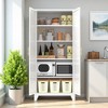 TiramisuBest 50/71 inch Pantry Cabinet Freestanding Buffet Sideboard 2 Door Adjustable Shelf Kitchen Dining Living Room Storage Statement - 3 of 4