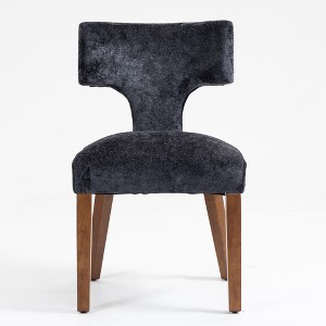 Furniliving Mid Century Modern Dining Chairs Set of 2, Farmhouse Chenille Fabric Upholstered Accent Chair,Kitchen Chairs with Hardwood Frame - 1 of 4