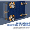 Platform Truck with 440lb Weight Capacity and 360 Degree Swivel Wheels, Foldable Push Hand Cart for Loading and Storage, Blue - 4 of 4