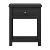 Harmony Wood Accent Table Black - Hillsdale Furniture: Modern Cottage Style, Storage Shelf, Metal Knob - 3 of 4