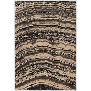 HomeStock Masters Xylem Blue & Cream 5x7.6, Contemporary, Power Loomed - 1 of 4