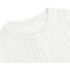 Girls Long Sleeve Cardigan Sweater Crew Neck Uniform Knit Sweater Button Down Ruffle - 4 of 4