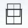 HomeRoots 55" Clear And Black Glass And Metal Dining Table - 4 of 4