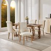 Okak Mid-Century Style Snow Velvet Dining Chairs with Curved Wood Trim & Sculpted Legs,Upholstered Seating Dining Chair Set of 2 - 4 of 4