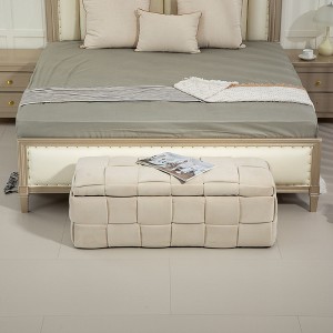 NicBex Storage Bench Ottoman with Storage Padded Footstool with Safety Hinge for Bedroom, Entryway - 1 of 4
