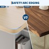 Folding Dining Table with Drawer and Storage, Folding Kitchen Table with 6 Wheels, Suitable for Kitchens, Apartments - 4 of 4