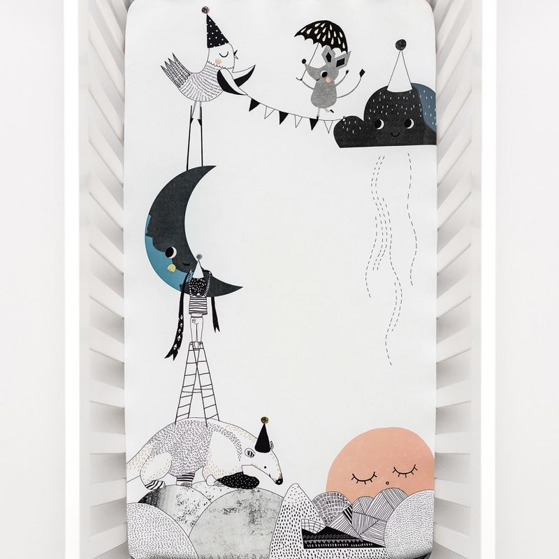 Rookie Humans The Moon's Birthday 100% Cotton Fitted Crib Sheet., 2 of 6