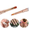 Unique Bargains Double Ended Nail Art Brush Gel Polish Nail Art Design Pen Painting Brush Tools for Home DIY Manicure Rose Gold Tone - 2 of 4