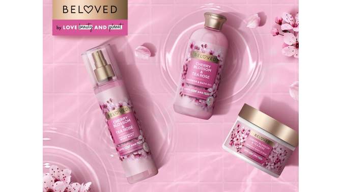 Beloved Mini Shower &#38; Bath Gel - Floral Cherry Blossom &#38; Tea Rose - Travel Size - 3 fl oz, 2 of 10, play video