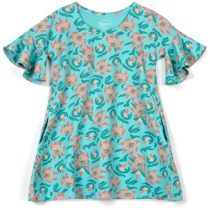 Mightly Toddler Fair Trade Organic Cotton Flutter Sleeve A-line Dress - 1 of 4