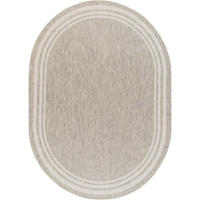 OVAL JUTE DOORMAT - Light beige