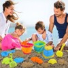 Beach Toys for Kids, Silicone Collapsible Foldable Beach Bucket Travel Beach Toys for Summer Outdoor Camping and Fishing Tub for Toddlers Boys Girls - 2 of 4