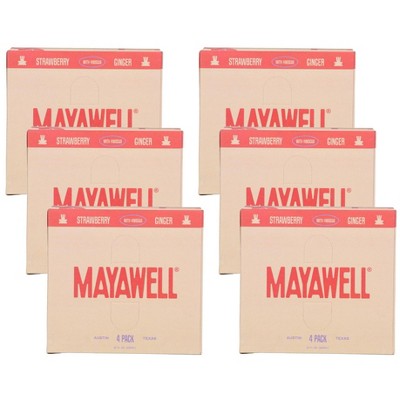 Mayawell Strawberry Ginger Prebiotic Soda - Case of 6/4/12 fz