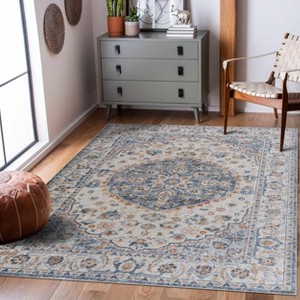 Hauteloom Blue Cream Hiti Washable area rug - 1 of 4